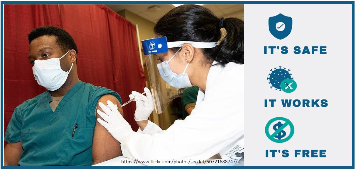 Man getting vaccinated